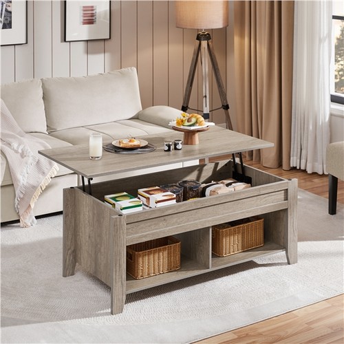 Wooden lift top coffee - wooden, table