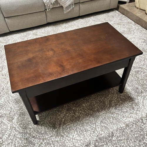 Rectangular dark wood - wood, coffee