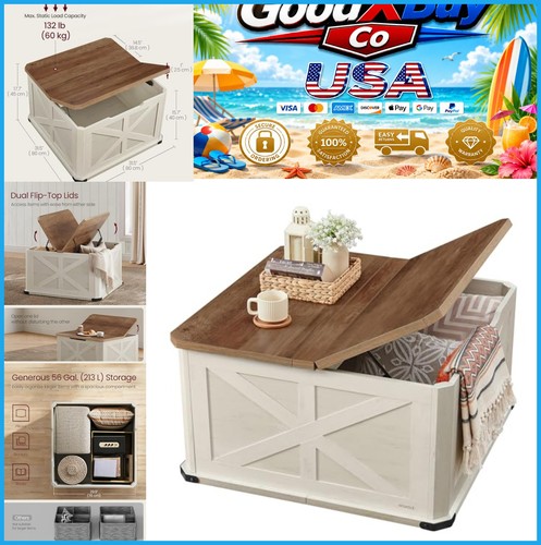 Farmhouse coffee table with - coffee,