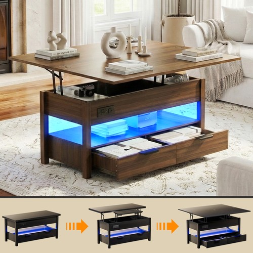 Led walnut lift top - led,