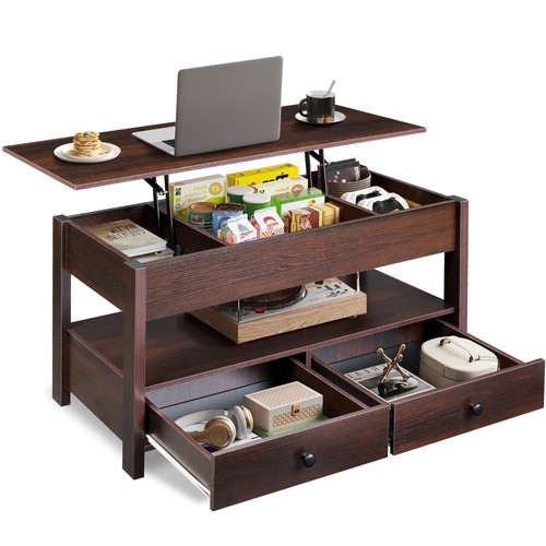 Lift top coffee table with - top,