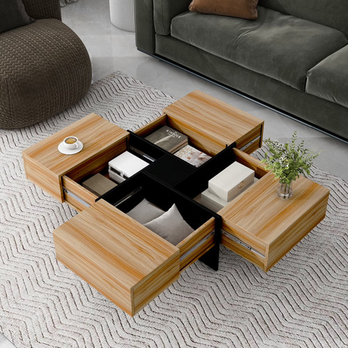 Square coffee table brown - coffee,