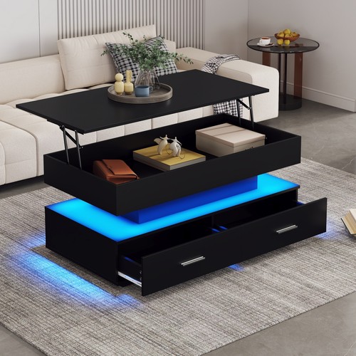 Led coffee table - table, lift