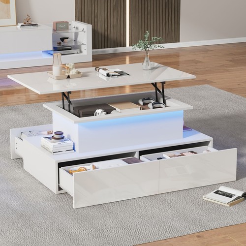 Coffee table with storage lift - coffee,