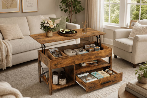 Coffee table lift - table, with