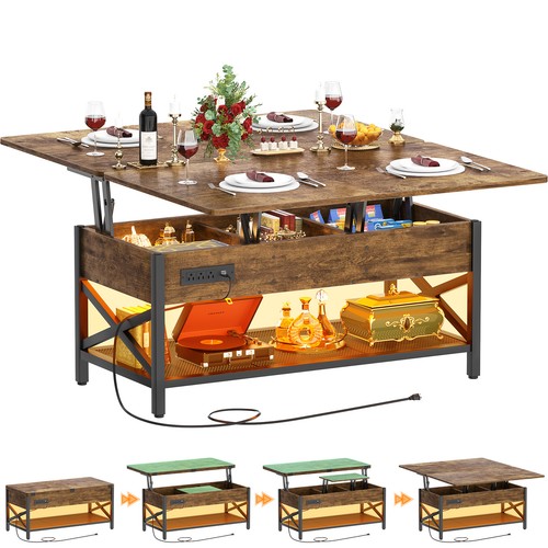 Lift top coffee table with - lift-top,