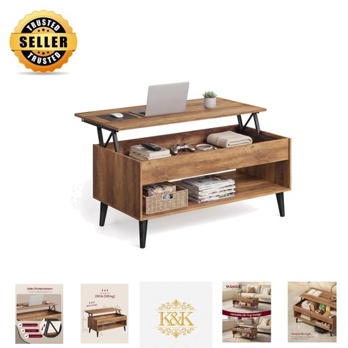Sturdy honey brown lift top - brown, lift-top