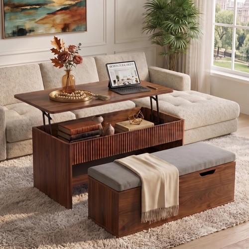 Lift top coffee table with - table,