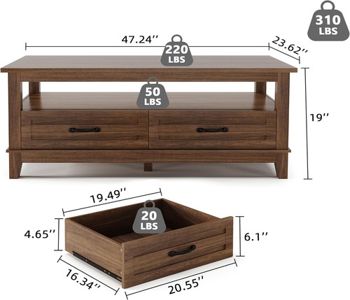 Wood coffee table solid - table,