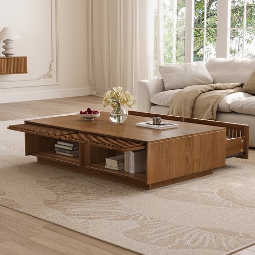 Solid wood rectangular coffee - solid,