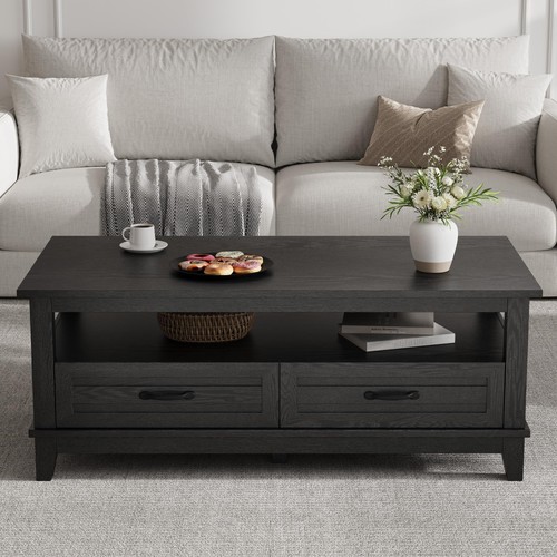 Black coffee table w - black,