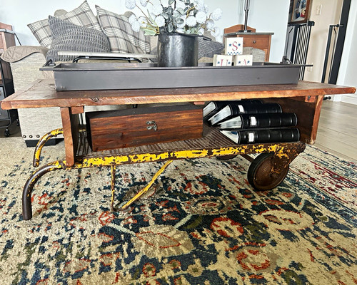 Rustic brown wood - brown, metal