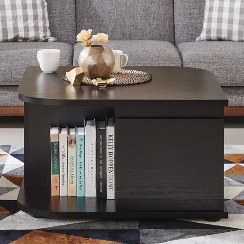 Brown manufactured wood square - brown,