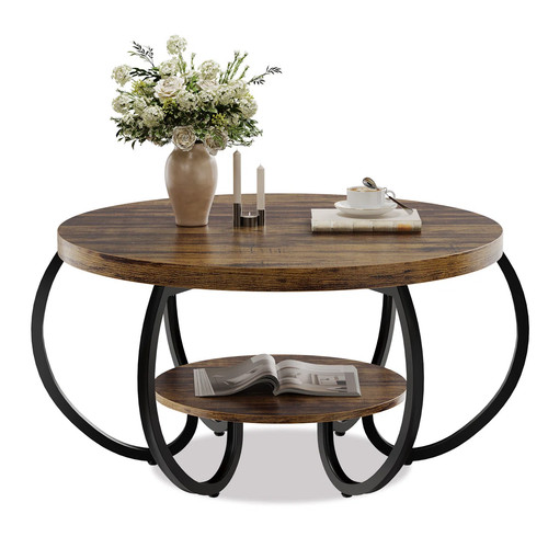 Round farmhouse coffee - round,