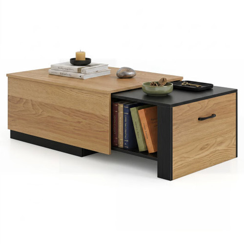 Extendable coffee table with - extendable,