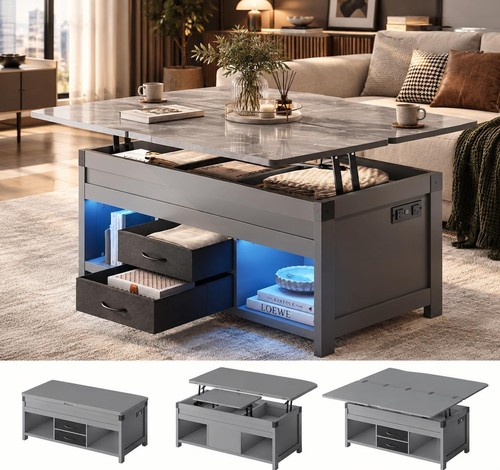 Lift top coffee table - in, 1