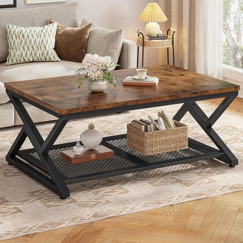 Enhomee rustic coffee table - rustic,
