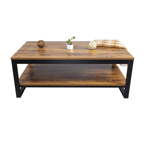 Wood coffee table with - coffee, storage