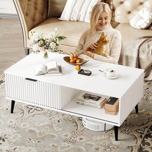Coffee table with sliding - coffee, door