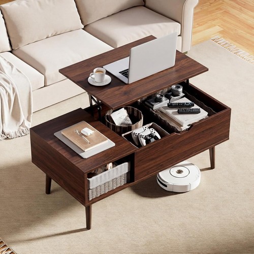 Wooden lift top coffee table - coffee,