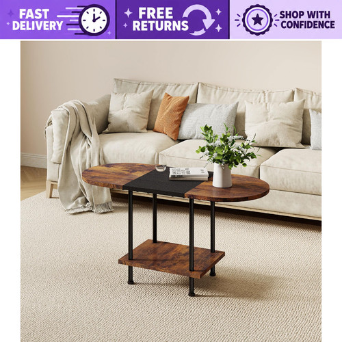 Stylish two tone coffee table - two-tone,