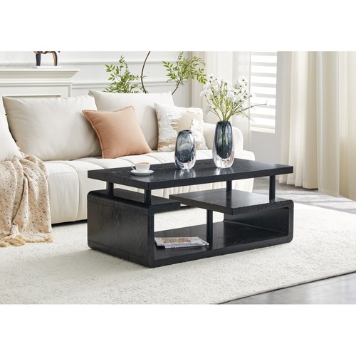Tier black wood grain - black, wood‑grain