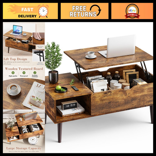 Lift top wooden coffee table - top,