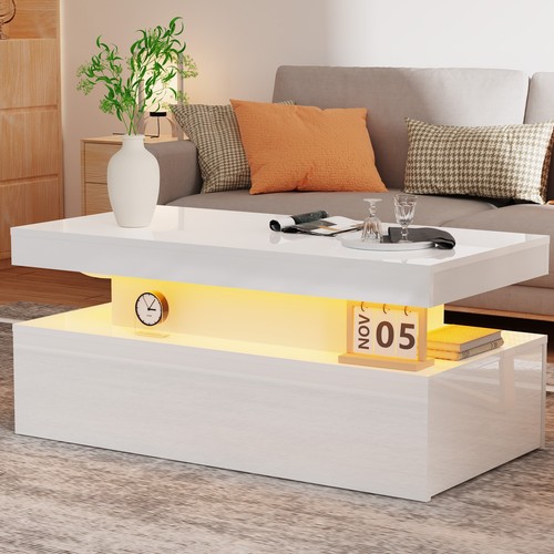 High gloss coffee table - table, with